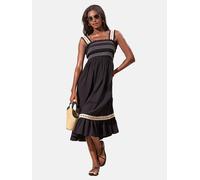 Lipsy Robe d’été noir / blanc cassé, Taille 42