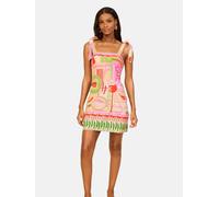 Lipsy Robe d’été vert / vert clair / orange pastel / rose clair, Taille 44