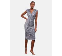 Lipsy Robe de cocktail gris argenté / argent, Taille 32