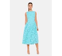 Lipsy Lipsy Aqua Blue Premium Broderie Lace Sleeveless Midi Prom Dress Aqua Blue EU 44 (UK 16)