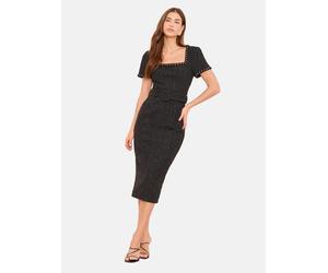 Lipsy Robe fourreau or / noir, Taille 42