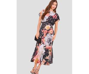 Lipsy Robe jaune clair / lavande / rose / noir, Taille 36