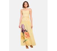 Lipsy Robe jaune / vert foncé / aubergine / orange, Taille 42
