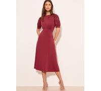 Lipsy Robe mi-longue en jersey Lipsy Dentelle Manche courte Underbust Rouge EU 44 (UK 16)