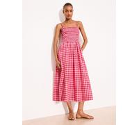 Lipsy Robe mi-longue froncée à bretelles Lipsy rouge FR 40 (EU 38)