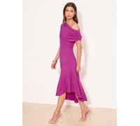 Lipsy robe mi-longue Lipsy drapée à une épaule Rose magenta EU 34 (UK 6)
