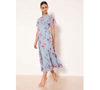 Lipsy Robe mi-longue Lipsy tissée Floral bleu EU 40 (UK 12)