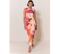 Lipsy Robe Midaxi Lipsy en maille nouée sur le devant sans manches Rose FR 48 (EU 46)