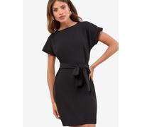 Lipsy Lipsy Black Military Button Tie Belt Mini Shift Dress Black EU 44 (UK 16)