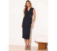 Lipsy Robe portefeuille mi-longue habillée Lipsy Bleu marine EU 46 (UK 18)