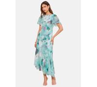 Lipsy Lipsy Robe imprimée Ceinturée manches courtes Mi-long Bleu clair EU 38 (UK 10)