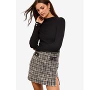 Lipsy Robes en maille citron / noir / blanc, Taille 44