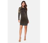 Lipsy Robes en maille or / noir, Taille L
