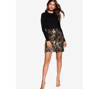 Lipsy Robes en maille or / noir, Taille M