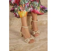 Lipsy Sandales à talons Lipsy en raphia brodées avec naud