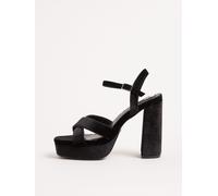 Lipsy Sandales de soirée à talons hauts à plateforme en velours Lipsy