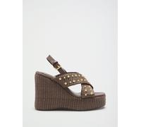 Lipsy Sandales d'été Lipsy à lanières croisées et talons compensés
