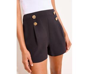 Lipsy Short marin Lipsy habillé à boutons Noir FR 36 (EU 34)
