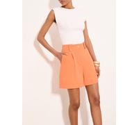 Lipsy Shorts Habillés à taille avec patte Orange EU 46 (UK 18)