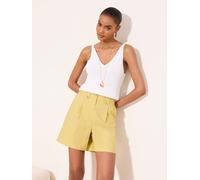 Lipsy Shorts Habillés à taille avec patte Vert 46