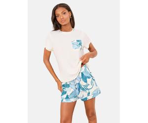 Lipsy Shorty crème / bleu cyan / bleu clair, Taille L-XL