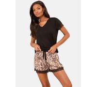 Lipsy Shorty crème / chocolat / noir, Taille L-XL