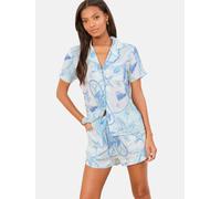 Lipsy Shorty gentiane / bleu pastel / blanc, Taille L