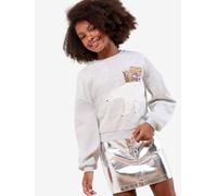 Lipsy Sweat-shirt or / gris chiné / blanc, Taille 168
