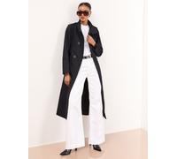 Lipsy Lipsy Navy Blue Funnel Neck Trench Coat