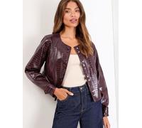 Lipsy Veste mi-saison rouge foncé, Taille L