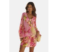 Lipsy Vêtement de plage jaune clair / olive / rose / rose clair, Taille 44-46