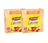 Lipton - 2 Coffrets Thés et Infusions Selection Lipton Feel Good 180 sachets - 12 parfums différents - Lot de 2x180 sachets