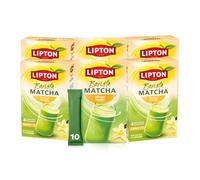 Lipton Barista Matcha Saveur Vanille, Boisson à l’avoine avec une touche Vanille, Sticks prêts à l’emploi (Lot de 6 x 10 sticks), version chaude ou froide, Sans sucres ajoutés*