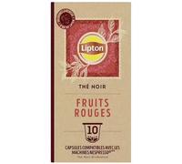 Lipton, Thé Noir, Goût Fruits Rouges, Capsules Compatibles Nespresso, Vitalité, Ingrédients d'Origine 100% Naturelle, 10 Capsules