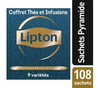 Lipton Exclusive Selection Coffret Thé et Infusion - 108 sachets pyramide