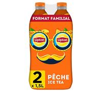 Lipton Ice Tea Boisson aux Extraits de Thé Saveur Pêche, 2 x 1,5L