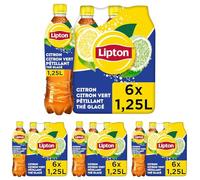 Lipton Ice Tea Citron Citron Vert Pétillant 6 x 1,25L Pack (Lot de 4)