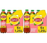 Lipton Ice Tea Pastèque Menthe 6 x 1,25L Pack (Lot de 2)