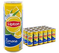 Lipton, Ice Tea, Thé froid au goût de citron, peu de calories avec Stevia, Format Sl e 24 x 0,33 L