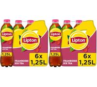 LIPTON Ice Tea Thé Glacé Saveur Framboise - Lot de 12x1,25L