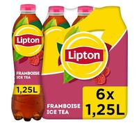 LIPTON Ice Tea Thé Glacé Saveur Framboise - Lot de 6x1,25L