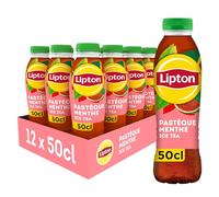 LIPTON Ice Tea Thé Glacé Saveur Pastèque et Menthe - Lot de 12x50cl