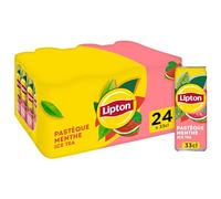 LIPTON Ice Tea Thé Glacé Saveur Pastèque et Menthe - Lot de 24x33cl
