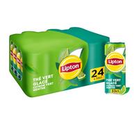 Lipton Ice Tea Thé Vert Glacé Saveur Citron Vert et Menthe 33cl - Lot de 24