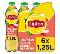 Lipton Ice Tea Thé Vert Pêche Blanche 6 x 1,25L Pack