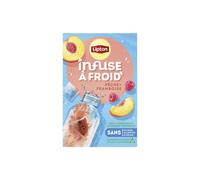 LIPTON Infuse à froid Pêche & framboise 15 sachets