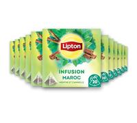 Lipton, Infusion Maroc, Goût Menthe et Cannelle, Fraîcheur, Ingrédients d'Origine 100% Naturelle, 240 Sachets Pyramid 12x20 sachets