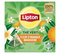 LIPTON - Infusion Relaxante aux Notes d’Orange et Mandarine, Saveur Fraîche et Fruité (20 Sachets) - Lot de 4 - vendu par Lot