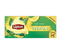 LIPTON - Infusion Revitalisante au Thé Vert et Citron, Saveur Fraîche et Tonique (Boîte 20 sachets) - Lot de 3 - vendu par Lot