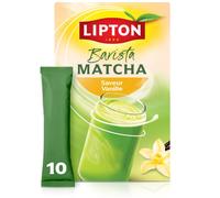 Lipton Boisson instantanée Matcha Vanille sans sucres ajoutés - 10 x 11,3 g
